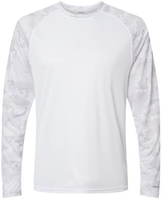 Unisex Cayman Performance Camo Colorblocked Long Sleeve T-Shirt
