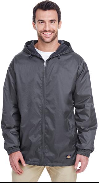 33237 - Fleece-Lined Hooded Nylon Jacket