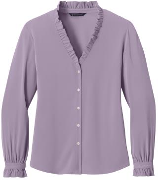 BB18011 - Ladies Long Sleeve Ruffle Collar Blouse