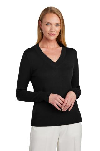 Women's Cotton Stretch V-Neck Sweater
