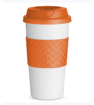 Color Banded Coffee Cup