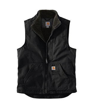 Sherpa-Lined Mock Neck Vest