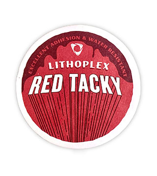 CT4X0051 - Lithoplex Red Tacky Coaster