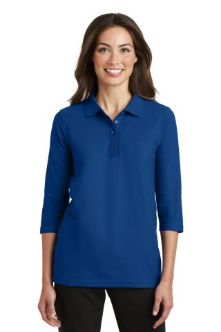 Ladies' Silk Touch 3/4-Sleeve Sport Shirt
