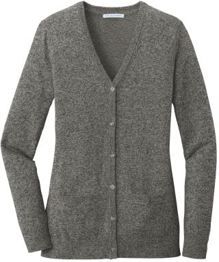 LSW415 - Ladies Marled Cardigan Sweater