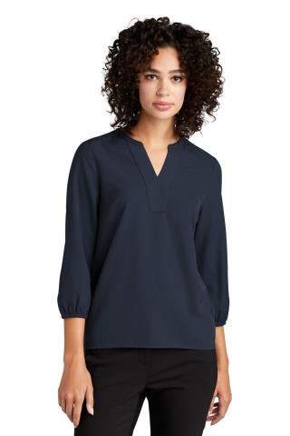 MM2011 - Women's Stretch Crepe 3/4-Sleeve Blouse